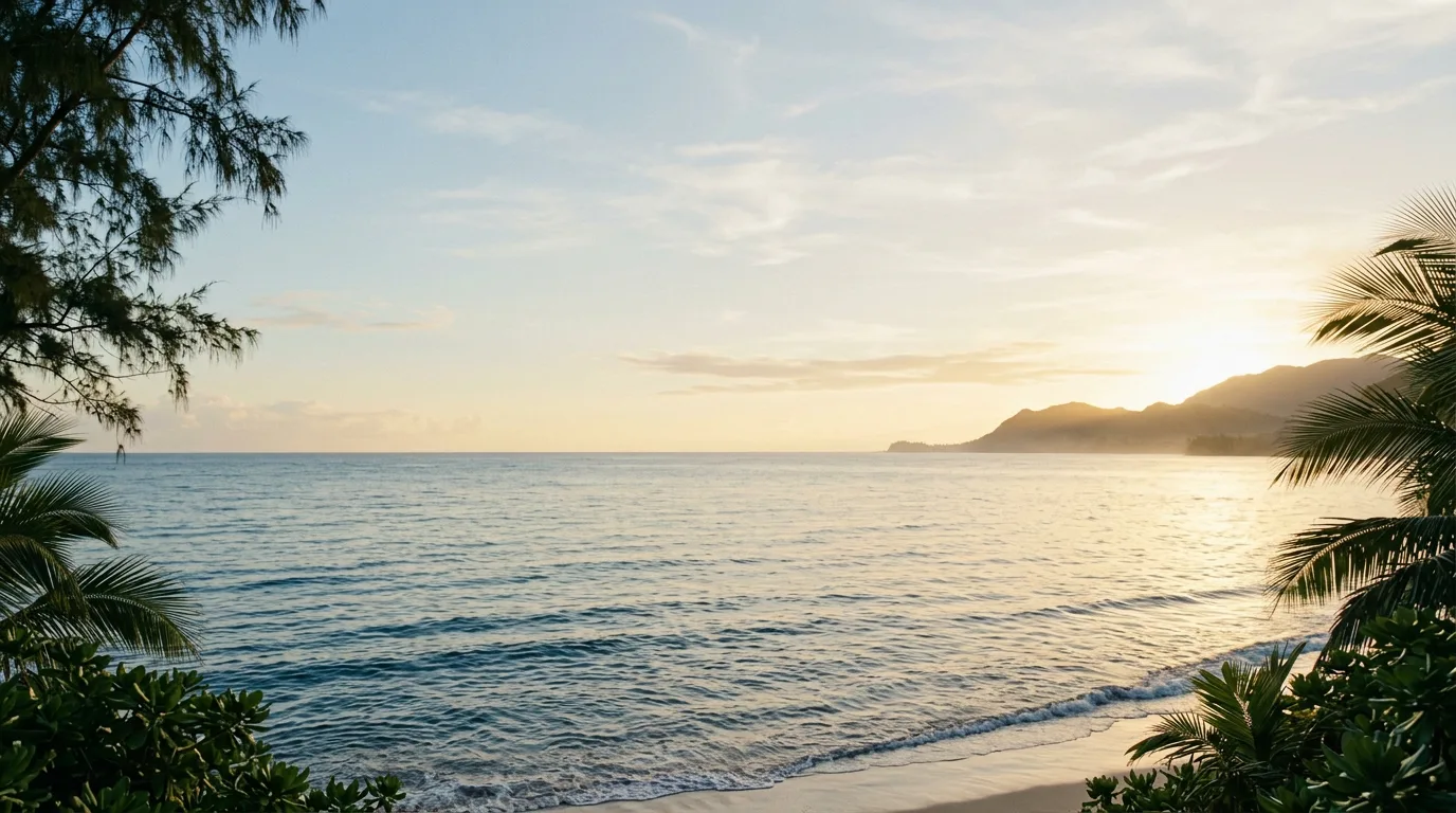 Waimea Bay seen from the shore